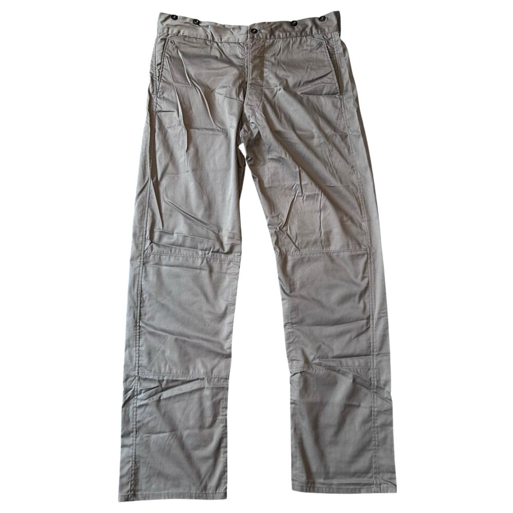 Vintage Pioneer Western Trousers Gray Button Fly Belted Sz 34x33